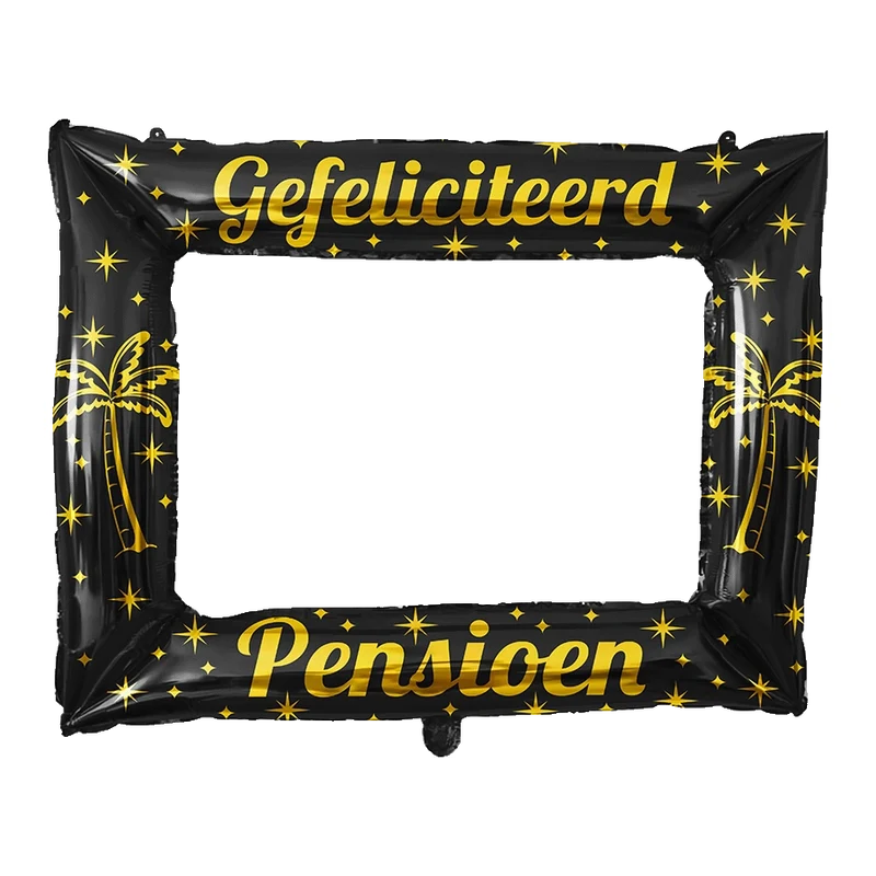 Photo frame Pensioen goud zwart 66x85cm opblaasbaar