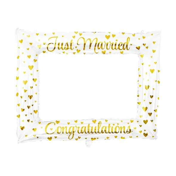 Photo frame Just Married 66x85cm opblaasbaar