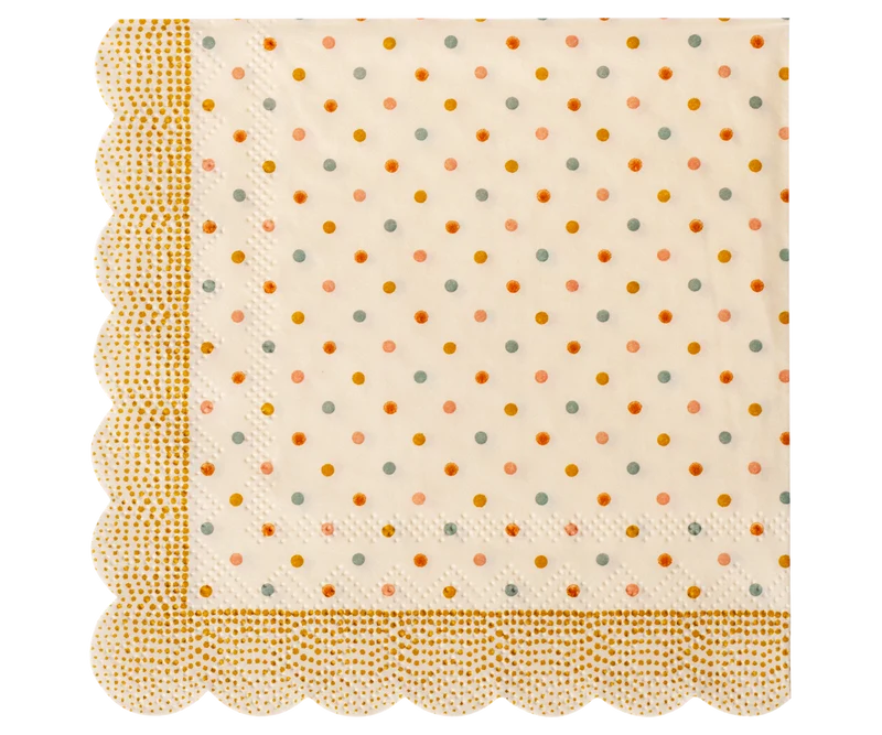 Napkin, Multi Dots - Ocher