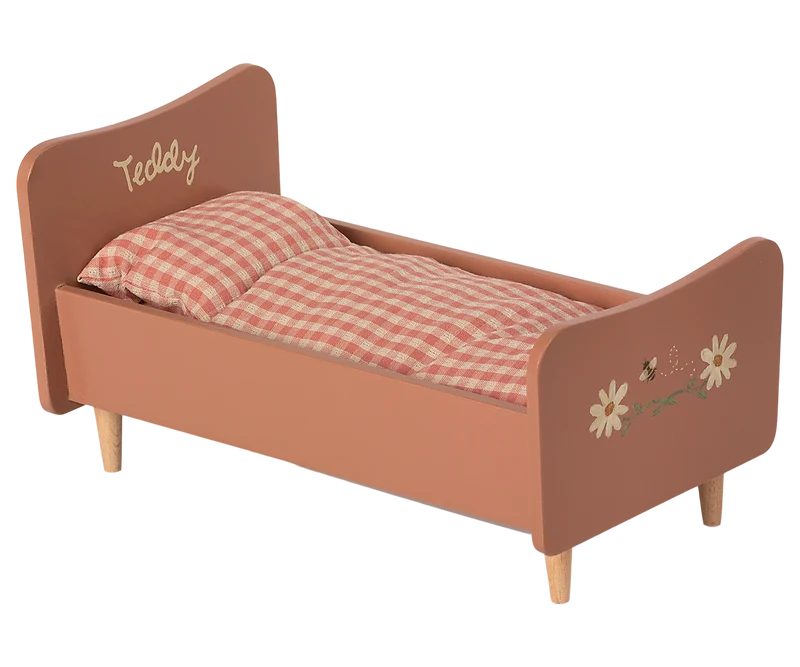 Wooden bed, Teddy mom - Rose