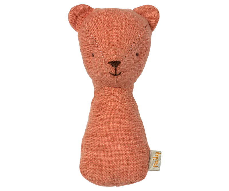 Teddy rattle - Dusty coral