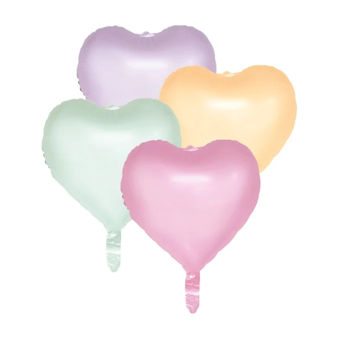 Hart folieballonnen Watercolor Hearts 4 stuks 45cm