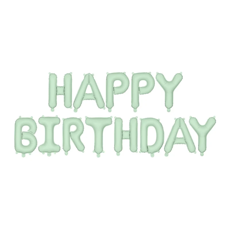 Happy Birthday folieballonnen Groen 340x25cm