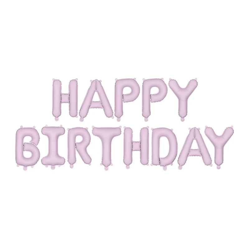 Happy Birthday folieballonnen Paars 340x25cm