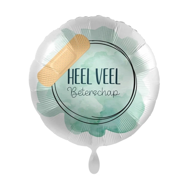 Folieballon Heel veel beterschap rond 45cm