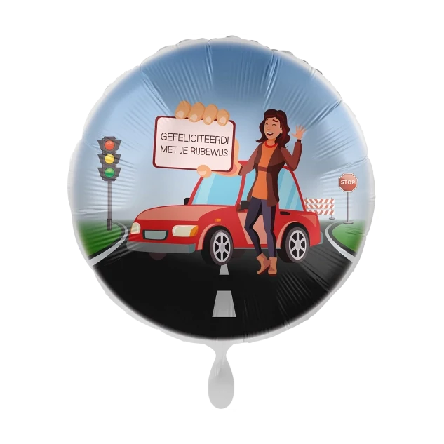 Folieballon Gefeliciteerd met je Rijbewijs vrouw 45cm