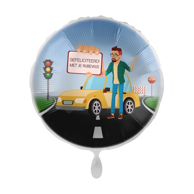 Folieballon Gefeliciteerd met je Rijbewijs man 45cm