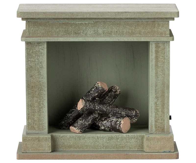 Fireplace, Miniature - Dusty green