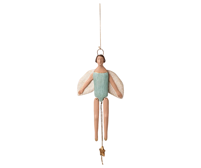 Angel jumping jack with halo, Medium - Light mint