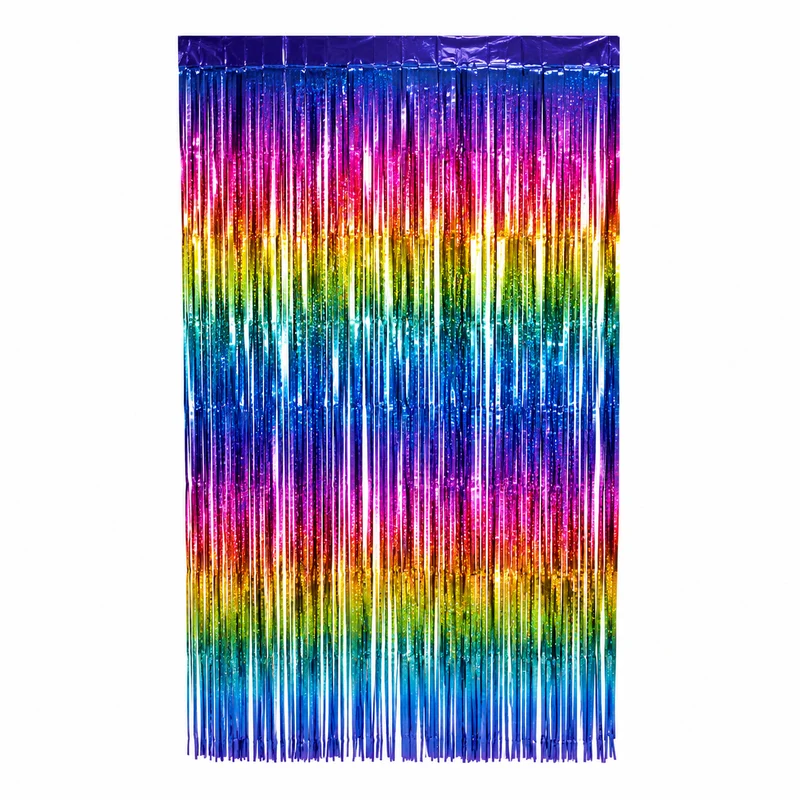 Deurgordijn folie metallic meerkleurig 1 x 2m