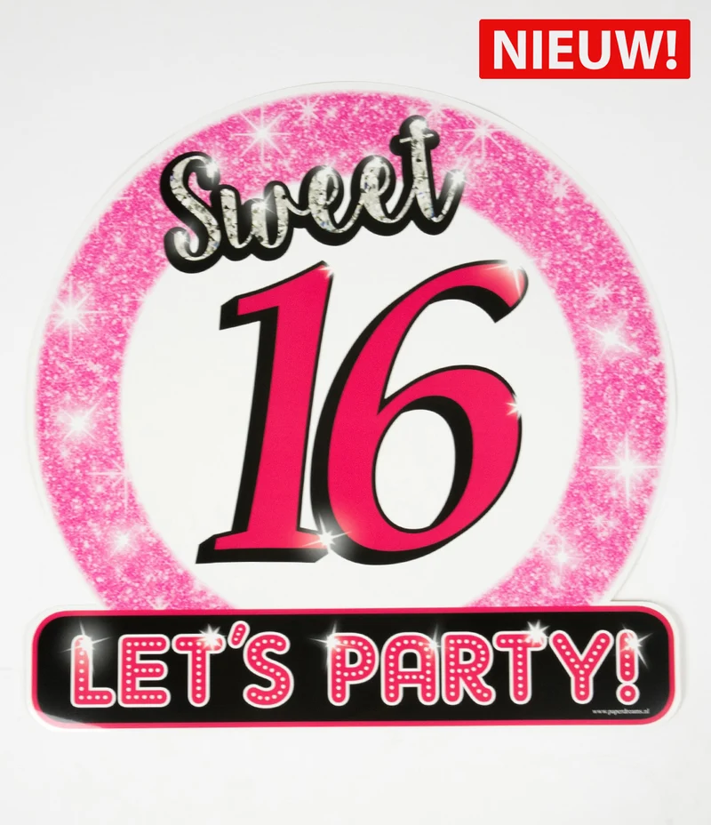 Verkeersbord Sweet 16!