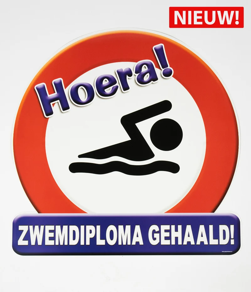 Verkeersbord zwemdiploma
