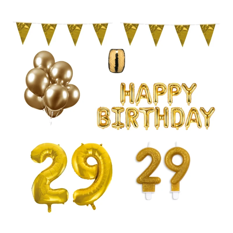 29 jaar Verjaardag Versiering Pakket Goud