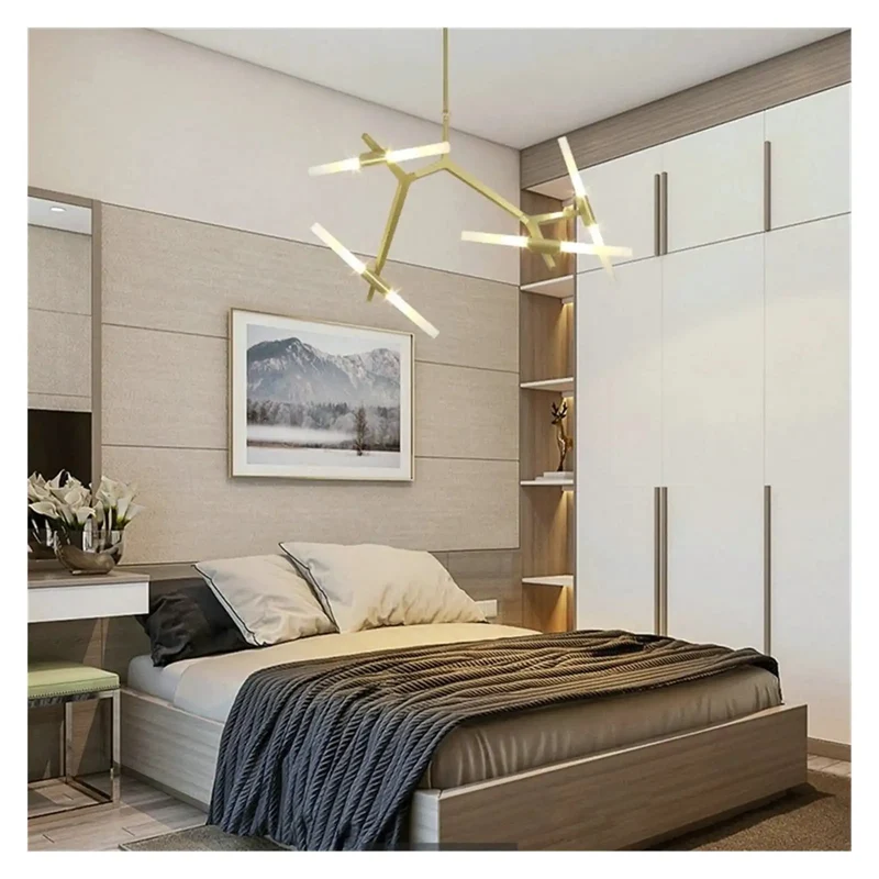 Post Modern Nordic Pendant Light Herringbone 10 Light Slick Iron Ceiling Lamp Super Sleek Top Shelf Piece For Living Or Dining Room Dimmable G9 Setup Bringing Flat Out Killer Ambiance