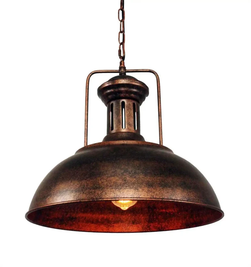 Heavy Duty Vintage Industrial Pendant Light With E26 Socket And Rust Finished Wrought Iron Body For Farmhouse Kitchen Island Spaces Built Damn Tough With A Killer Retro Vibe No Bulb Needed