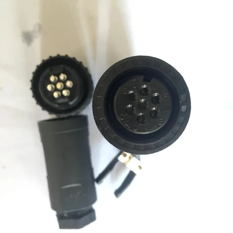 Heavy Duty Aviation Plug Connector For Hydraulic Valves 7 Core J12 7A Hella Durable Built Like A Tank For Proportional Valves No Fuss Setup Rock Solid Performance On Busy Job Sites