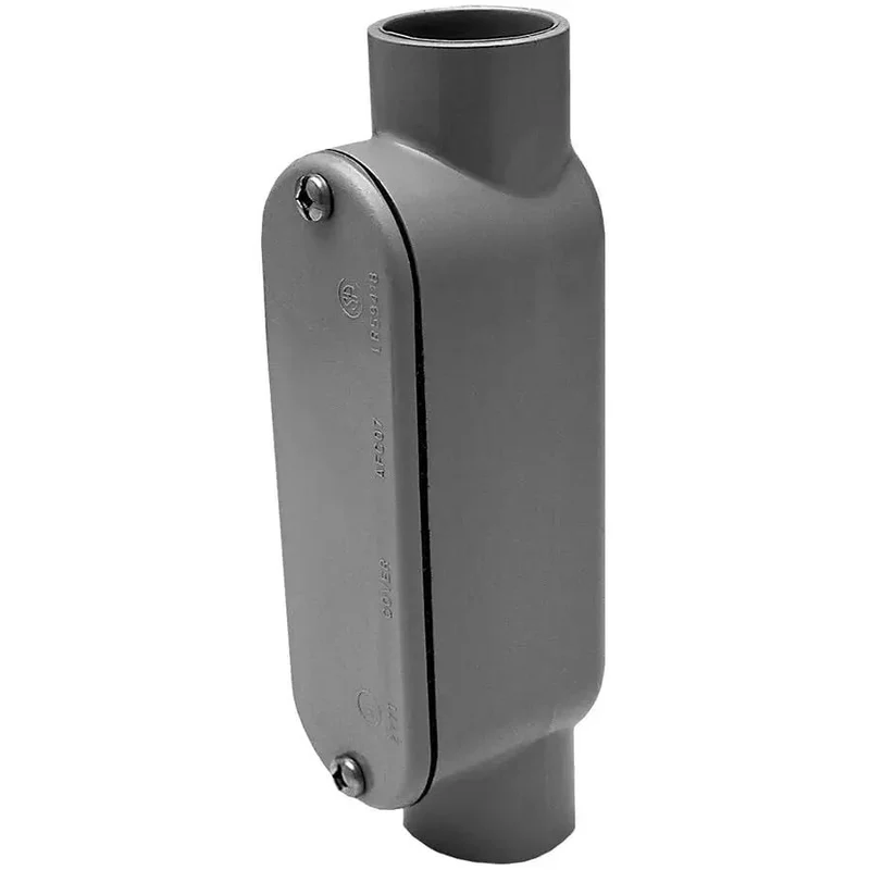 Pro Grade PVC C Conduit Body 3/4 Inch Trade Size CSA Listed For Indoor And Outdoor Burial Wiring Installations Delivering Direct Shot Connections And Straight Up Dependable Performance For Resi Commercial And Industrial Sites Includes 5 Pack