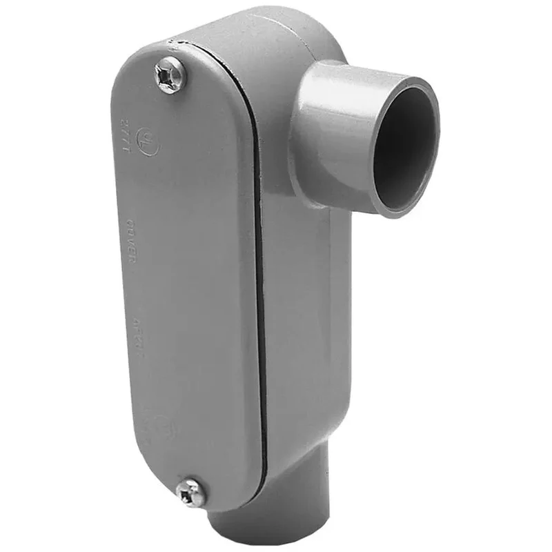 PVC Conduit Body One Inch Trade Size CSA Listed For Indoor Outdoor And Direct Burial Install With Built Tough Design And No Fuss Assembly For Pros Seeking A Straight Reliable Run On Every Residential Job