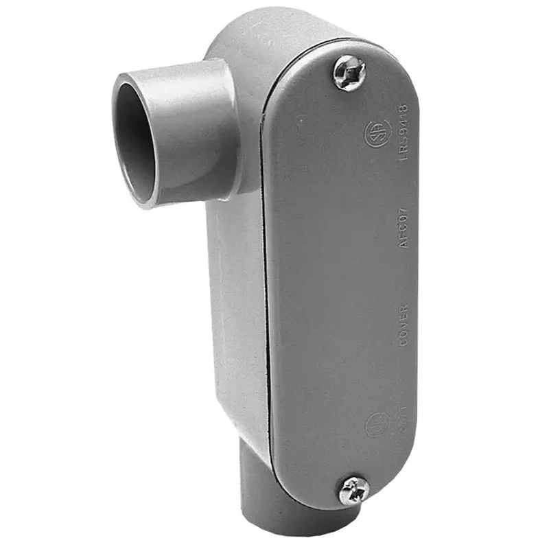 Pro Favorite Half Inch Pvc Lr Conduit Body Elbow Connector No Sweat Install Weatherproof J Box For Indoor Outdoor Direct Burial Wiring Heavy Duty Electrical Access Point 5 Pack