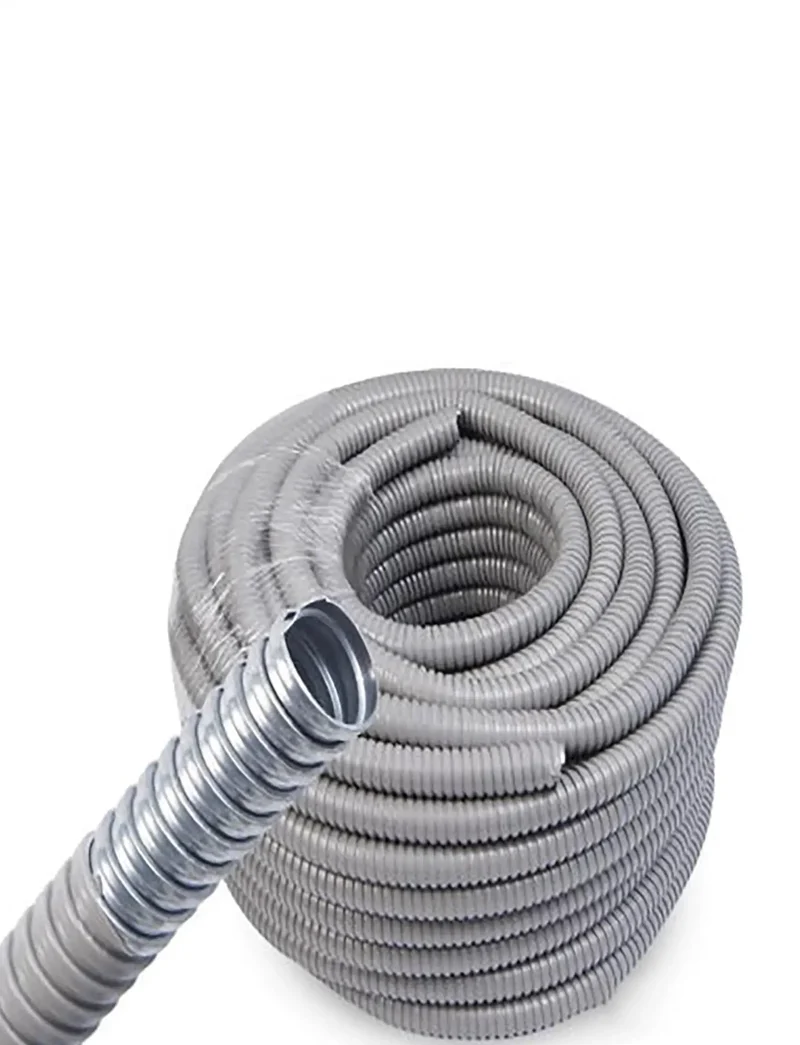 Tough Flexible Conduit, Heavy Duty Galvanized Steel Core With Durable PVC Shield, Badass Flame Resistant Corrugated Hose For Indoor Outdoor Wiring, 328 Foot Roll