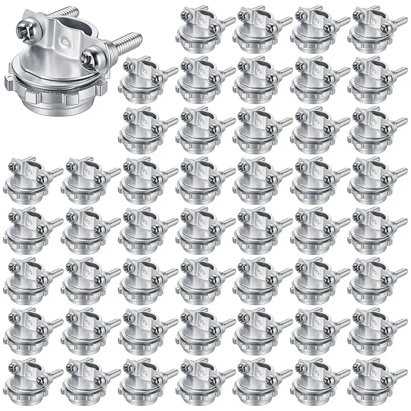 Heavy Duty Zinc Wire Clamps Bulk Pack Of Fifty Secure Electrical Box Connectors With Ironclad Strain Relief Fittings Perfect For Diy Homeowners And Contractors No Brainer Job Site Upgrade That Delivers Smooth Wiring Every Single Time
