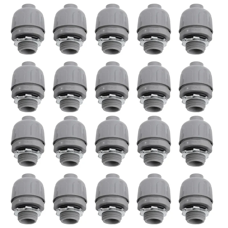 Beast Mode 20 Pack Nylon 6 Liquid Tight Connector Set Corrosion Resistant Wet Location Wiring Gear Tough As Nails Against Salt Spray Oil And Harsh Elements Perfect For Outdoor Lighting Needs And Pro Impact Resistance And Performance Under Fire