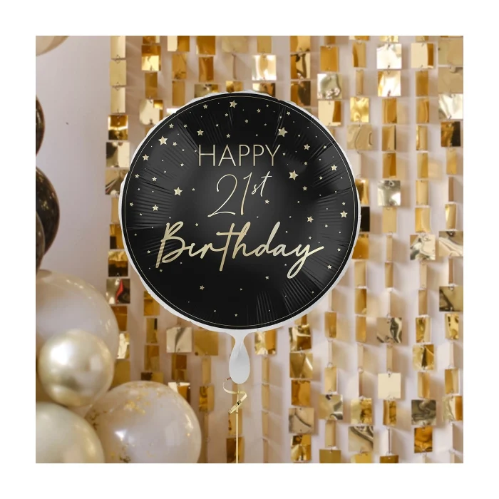 Happy 21st Birthday folieballon 45cm