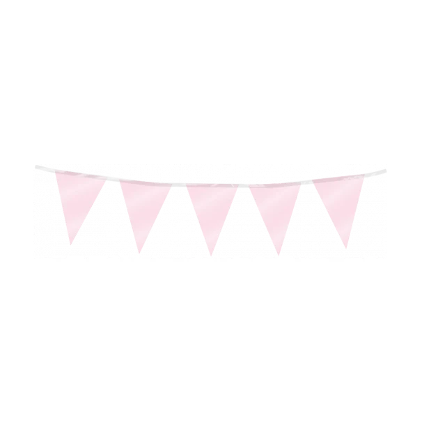 Mini vlaggenlijn folie baby roze 3m