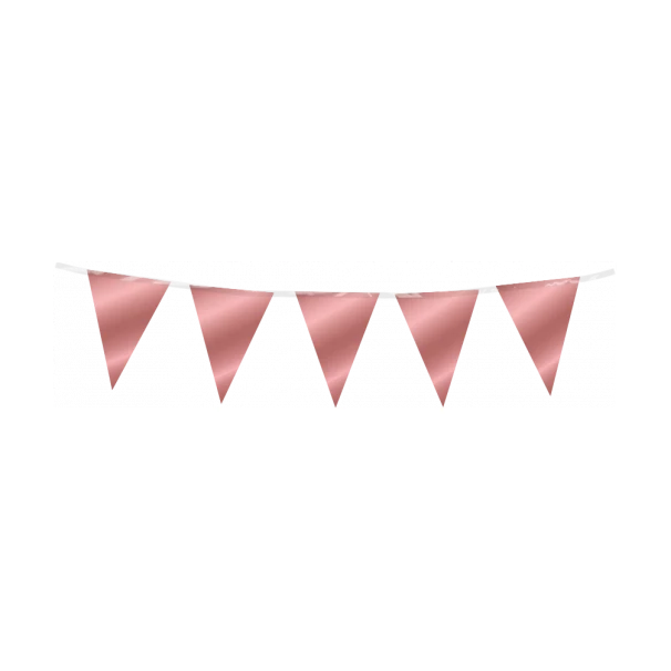 Mini vlaggenlijn folie rose goud 3m