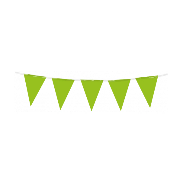 Mini vlaggenlijn licht groen 3m