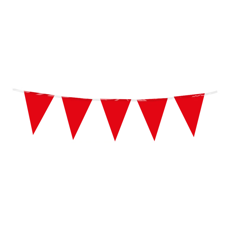 Mini vlaggenlijn rood 3m