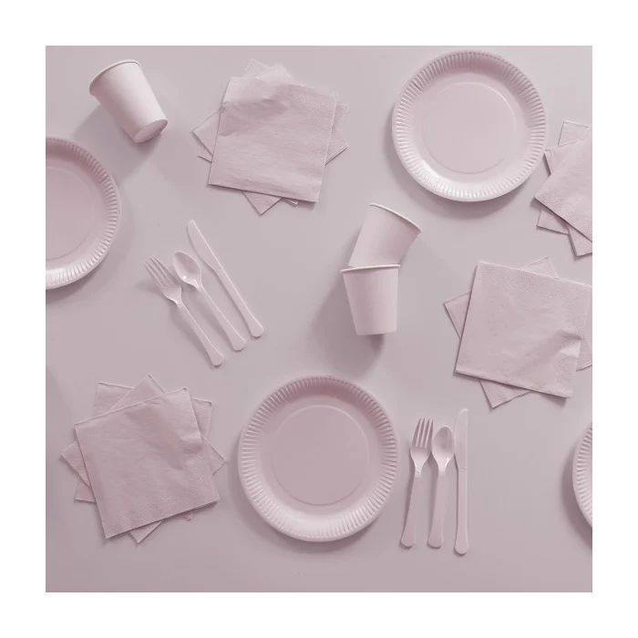 Papieren servetten baby roze 20 stuks 33x33cm