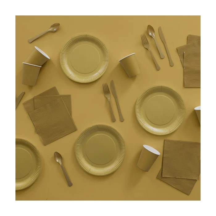 Papieren servetten goud 20 stuks 33x33cm