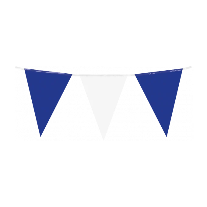 Vlaggenlijn blauw wit 10 meter