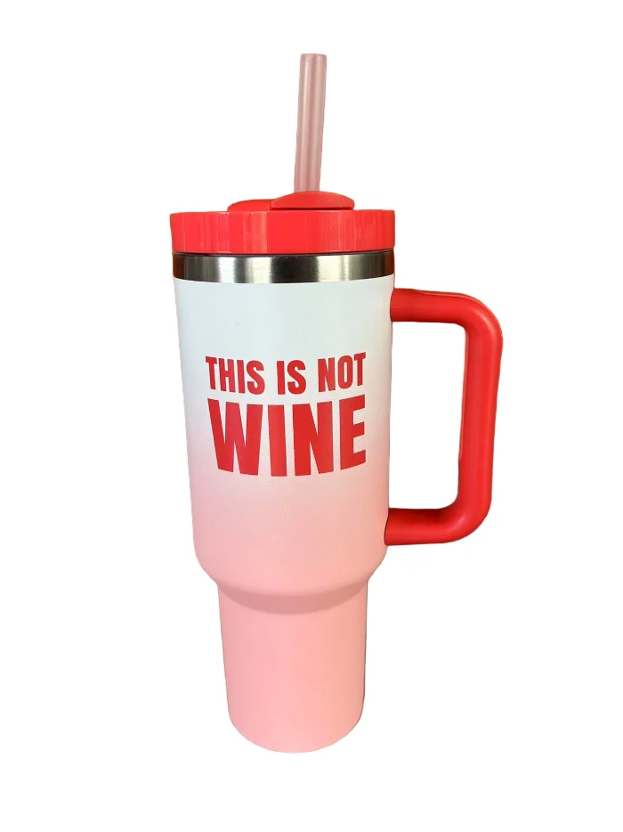 Drinkbeker 1200 ml oranje 'NOT WINE'
