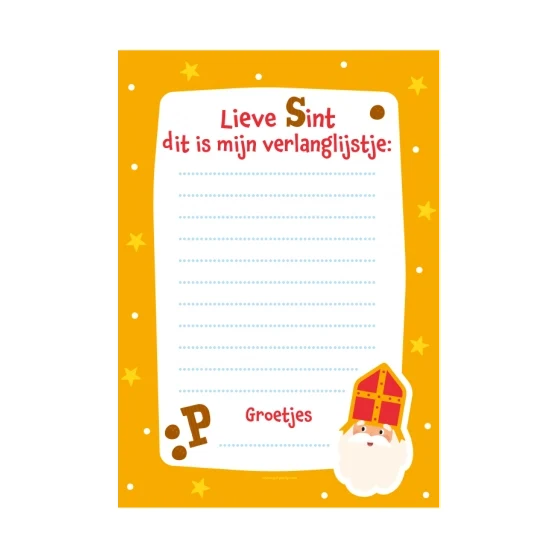 Verlanglijstje - Sinterklaas - 6 stuks