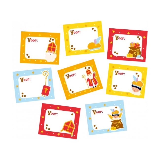 Stickers - Sinterklaas naamsticker 50 stuks
