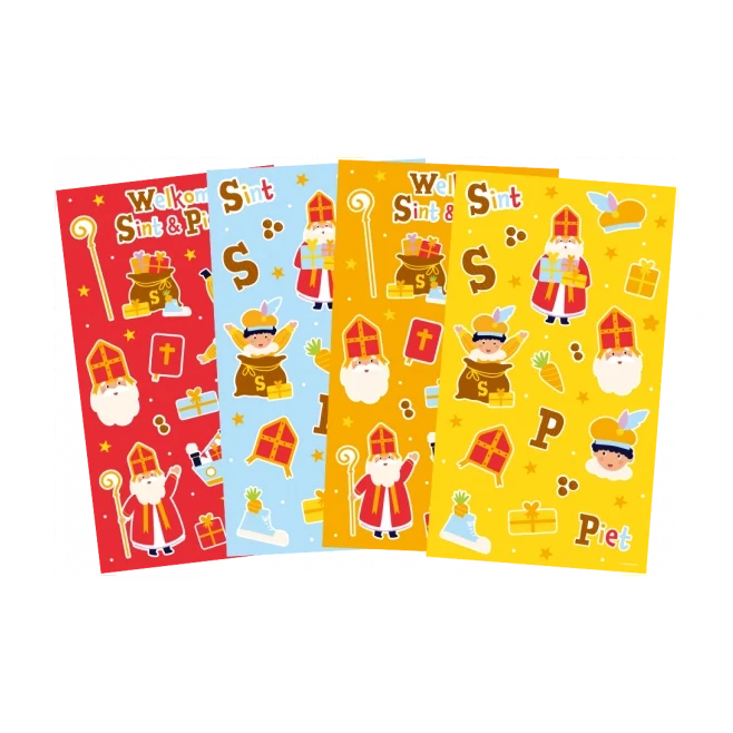Stickers - Sinterklaas stickervellen 4 stuks