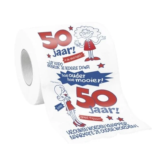 Toiletpapier 50 jaar - vrouw
