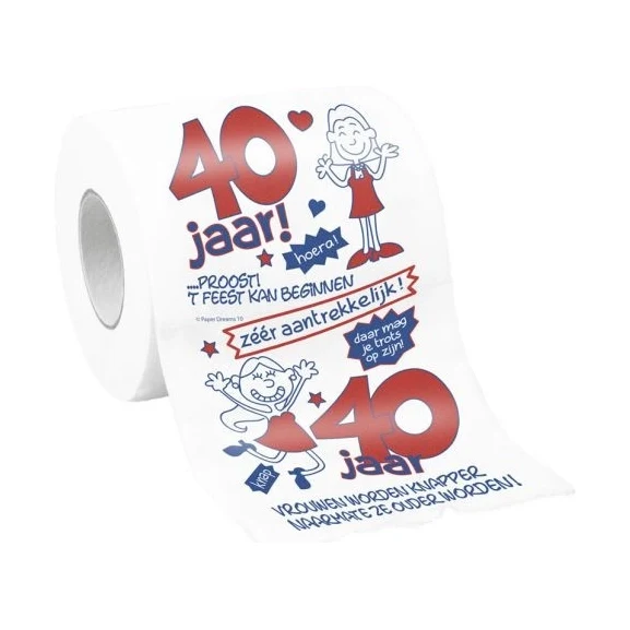 Toiletpapier 40 jaar - vrouw