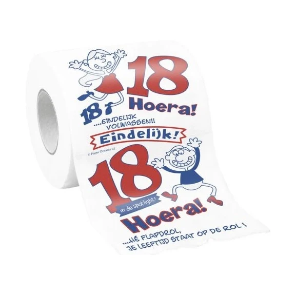 Toiletpapier 18 jaar