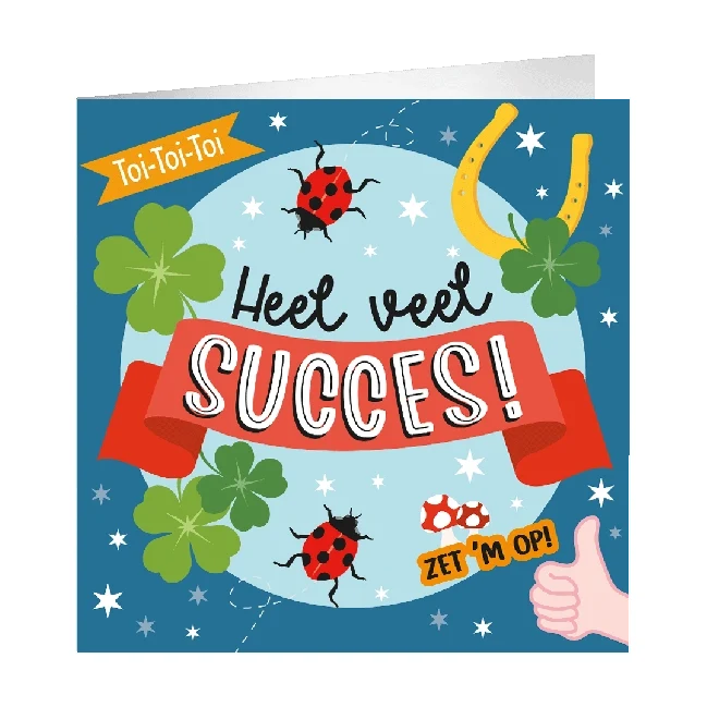 XL Wenskaart heel veel succes