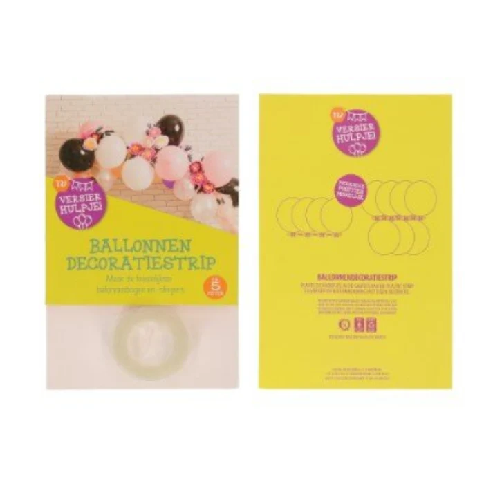 Ballonnen decoratiestrip transparant ca. 5 m
