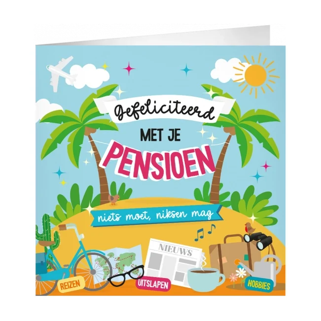 XL Wenskaart Gefeliciteerd met je pensioen