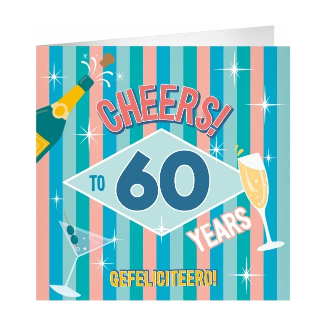 XL Wenskaart chears 60 years