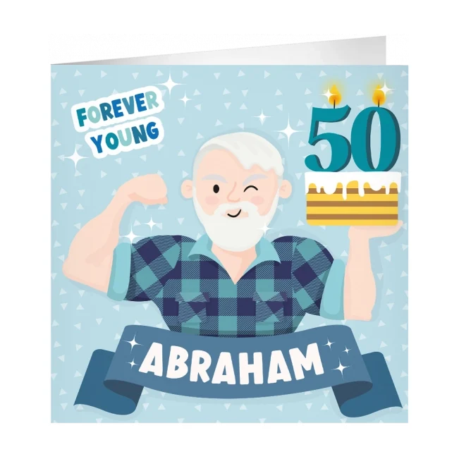 XL Wenskaart Abraham 50 jaar