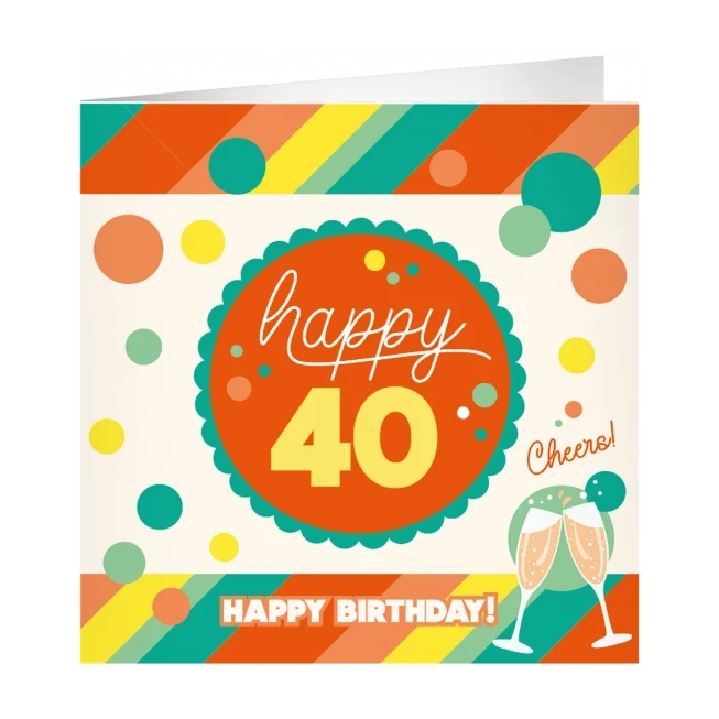 XL Wenskaart happy 40 jaar