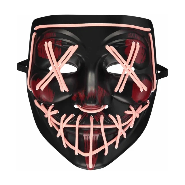 Glow in the dark roze masker met bloedspatten