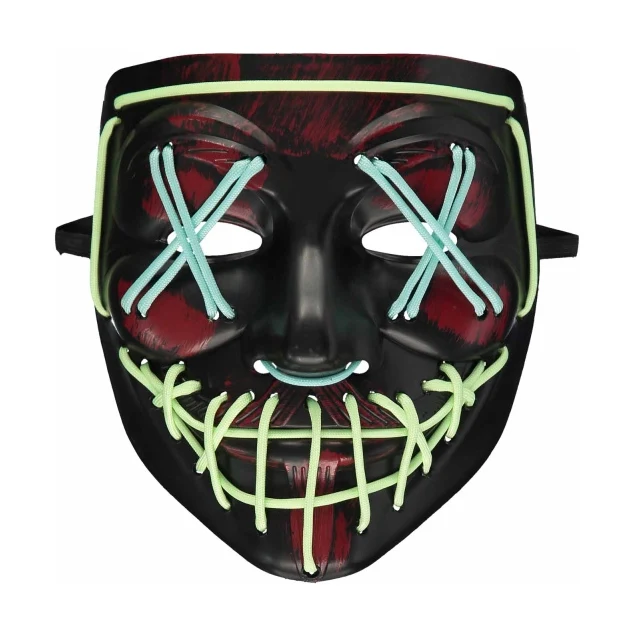 Glow in the dark masker met bloedspatten