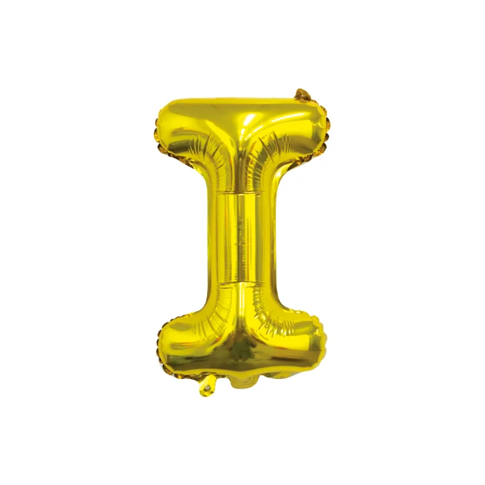 Folieballon Letter I Goud - 35 cm